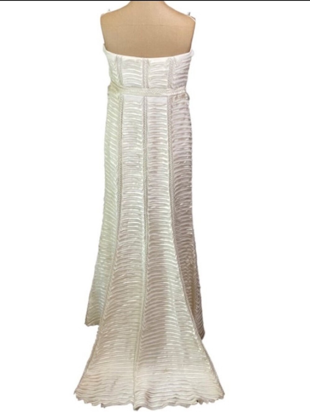 Ann Taylor Silk Strapless Wedding Dress Size 6 NWT - Picture 2 of 8